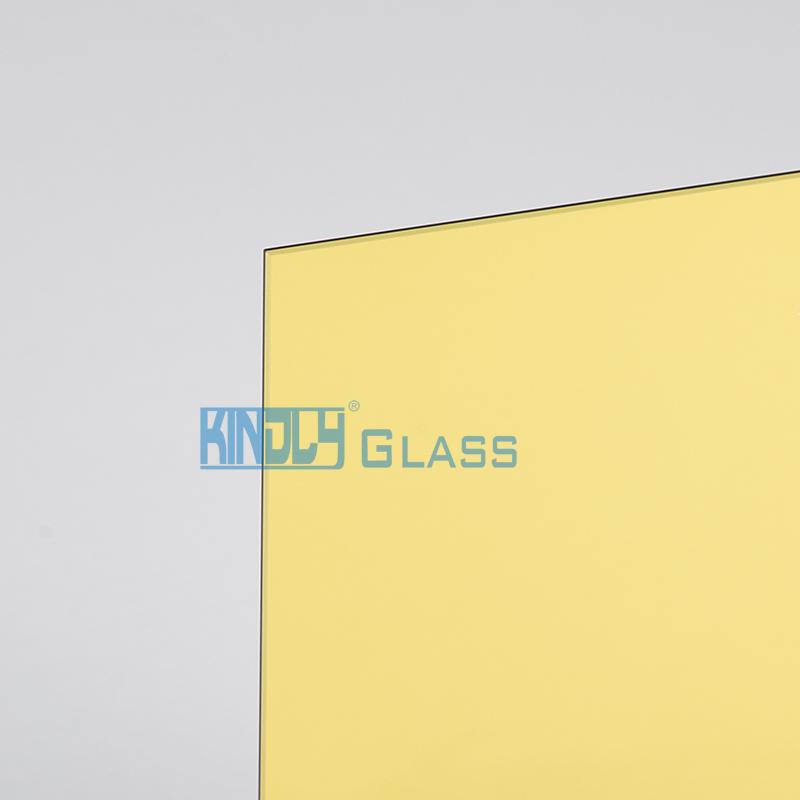 Clear glass rich yellow coated mirror